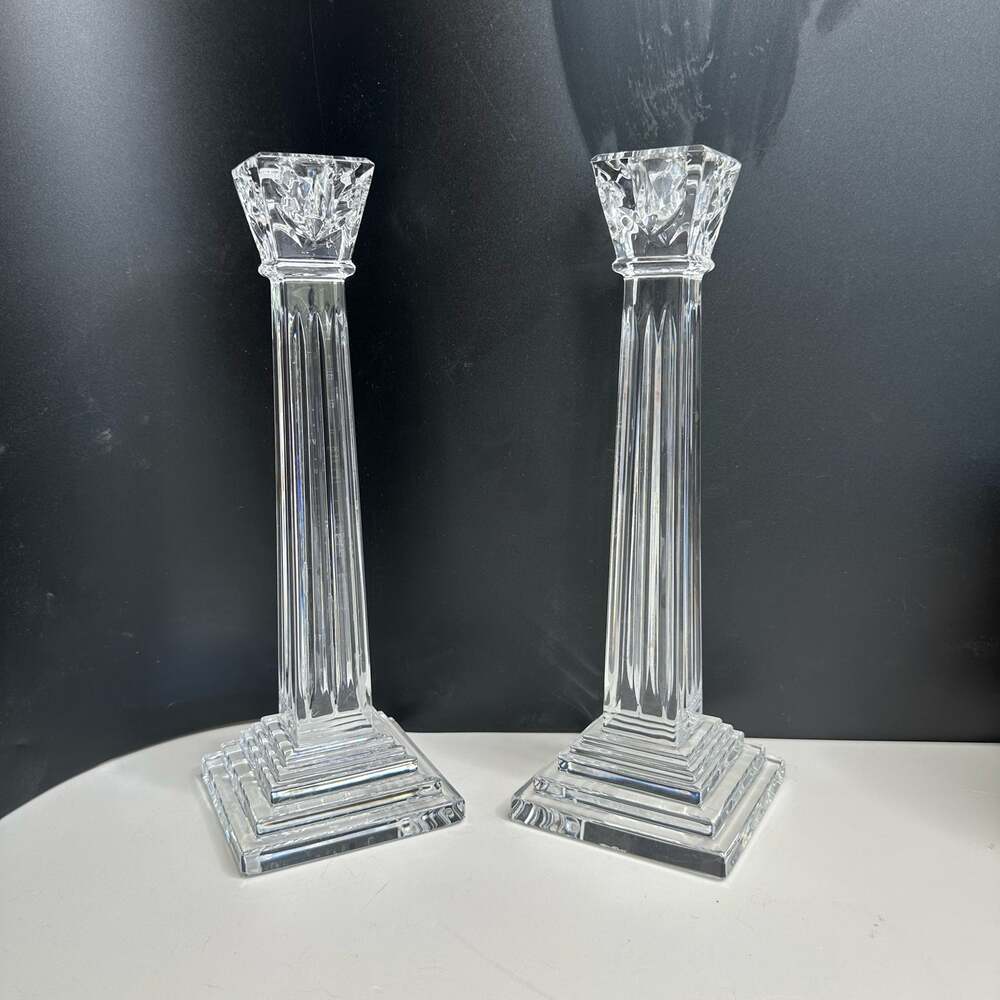 Waterford Americas Heritage Collection Pair of George Washington Candlesticks